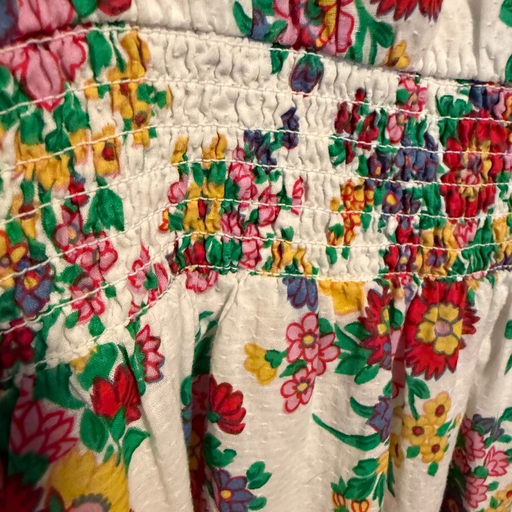 Boden Lillian Cotton Floral Midi Dress Size 16/18 - Picture 9 of 14